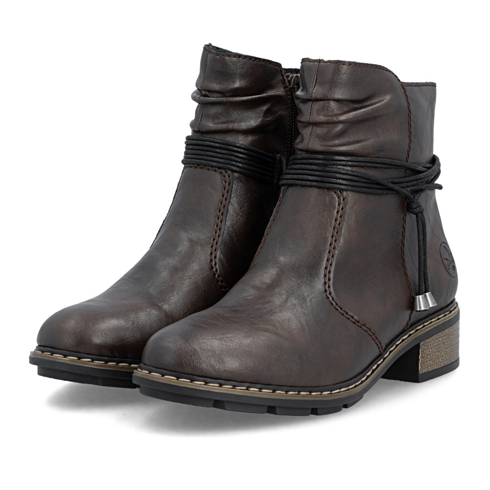 detail Dámská kotníková obuv RIEKER 77263-25   BROWN   H/W6