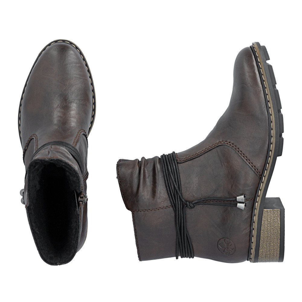 detail Dámská kotníková obuv RIEKER 77263-25   BROWN   H/W6