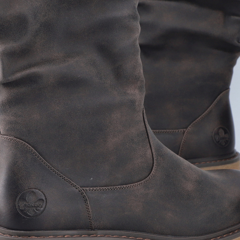detail Dámské kozačky RIEKER 92990-25 hnědá W6