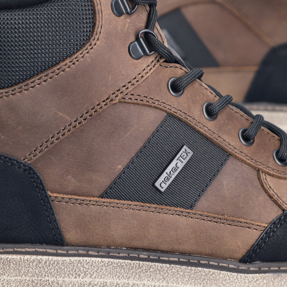 detail Pánská kotníková obuv RIEKER B5546-26   BROWN COMBINATION   H/W6
