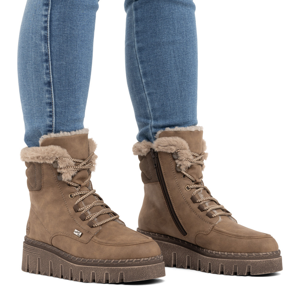 detail Dámská kotníková obuv RIEKER Z8906-20   BEIGE   H/W6