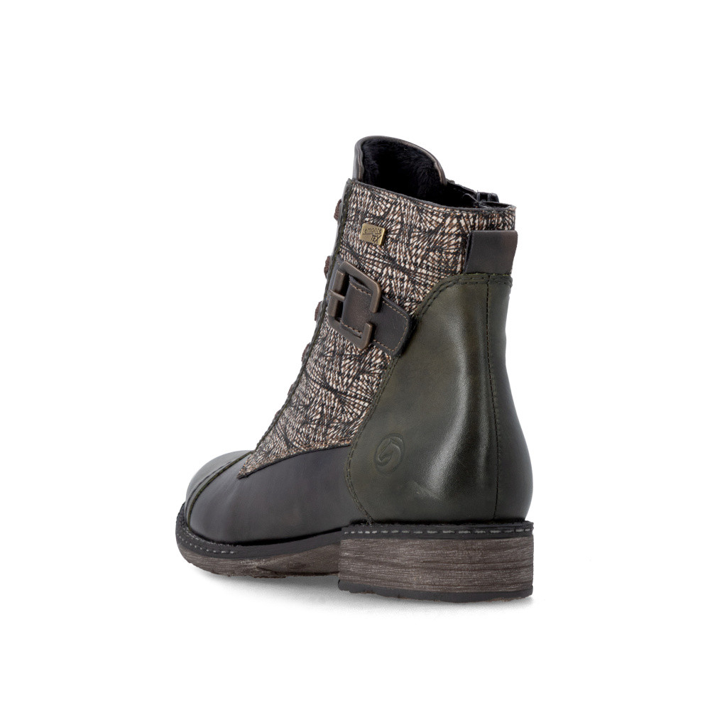 detail Dámská kotníková obuv REMONTE D4381-52 zelená W6