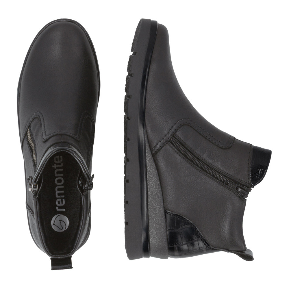 detail Dámská kotníková obuv REMONTE R0776-00   BLACK   H/W6