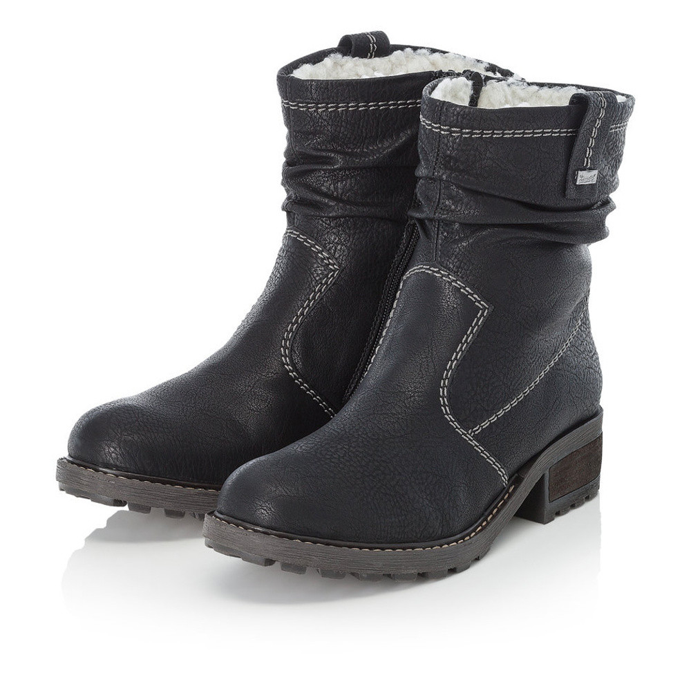 detail Dámská kotníková obuv RIEKER Y0463-00 černá W4