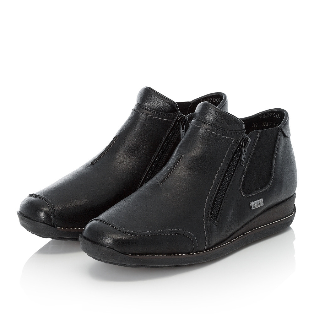 detail Dámska členková obuv RIEKER 44270-01 čierna W4