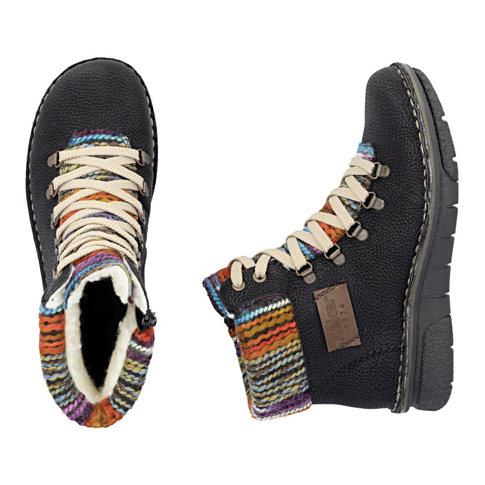 detail Dámská kotníková obuv RIEKER 73343-00 černá W5