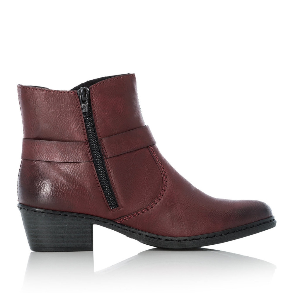 detail Dámska členková obuv RIEKER 75553-35 červená W0