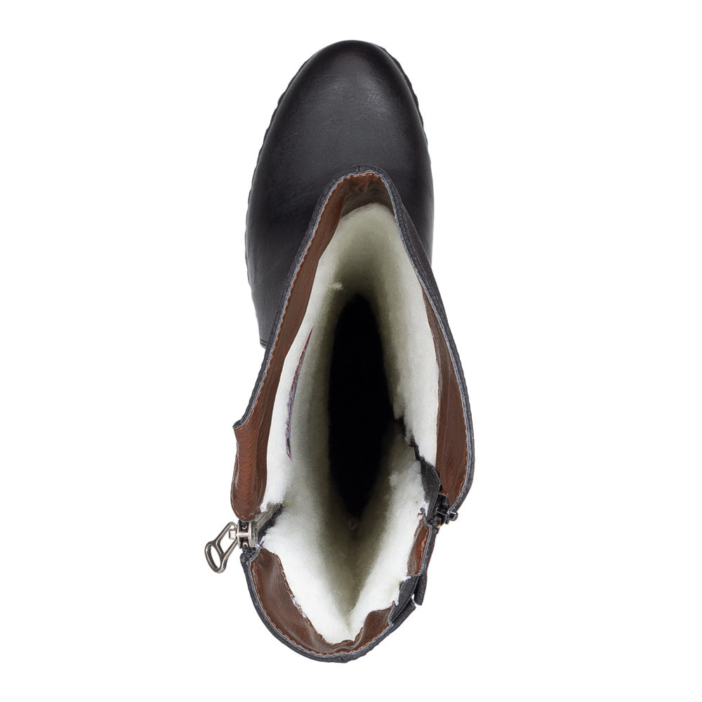 detail Dámské kozačky RIEKER 93655-00 černá W5