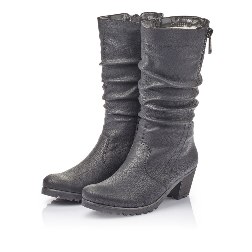 detail Dámské kozačky RIEKER Y8053-00 černá W4