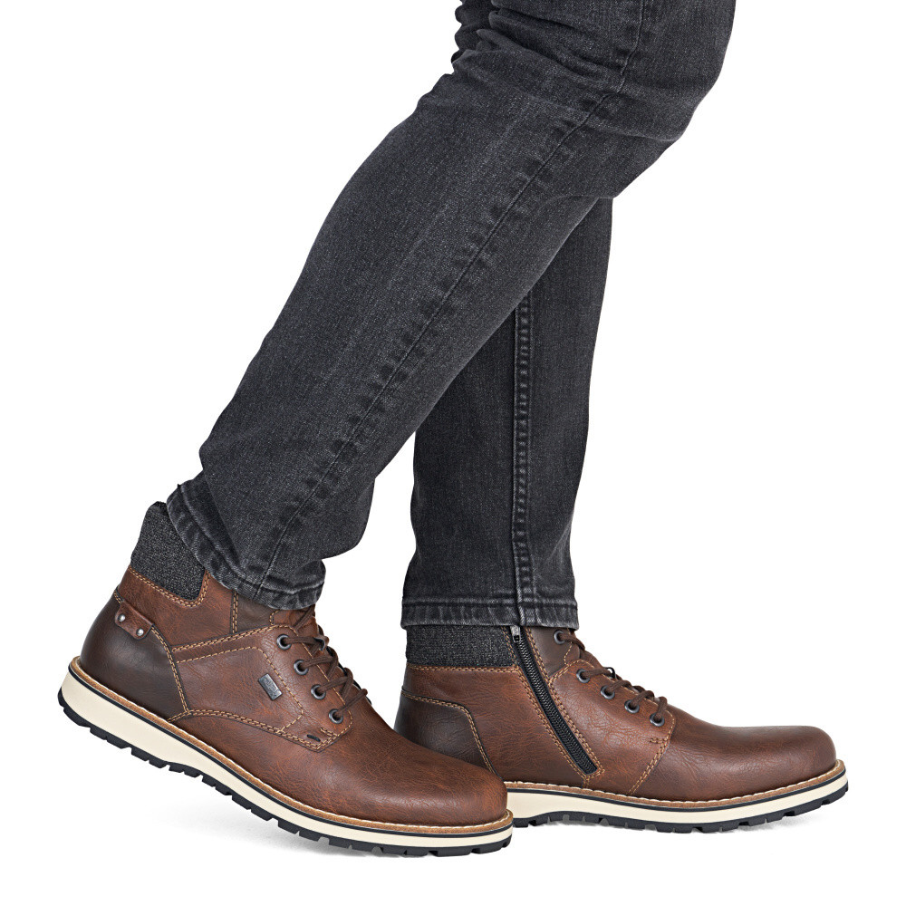 detail Pánská kotníková obuv RIEKER 38434-26 hnědá W5