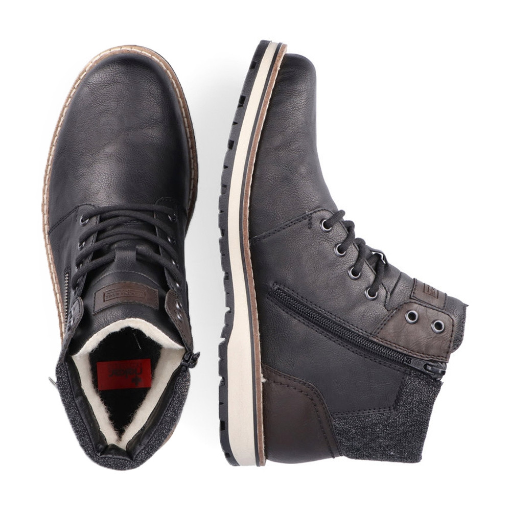 detail Pánská kotníková obuv RIEKER 38441-01 černá W4