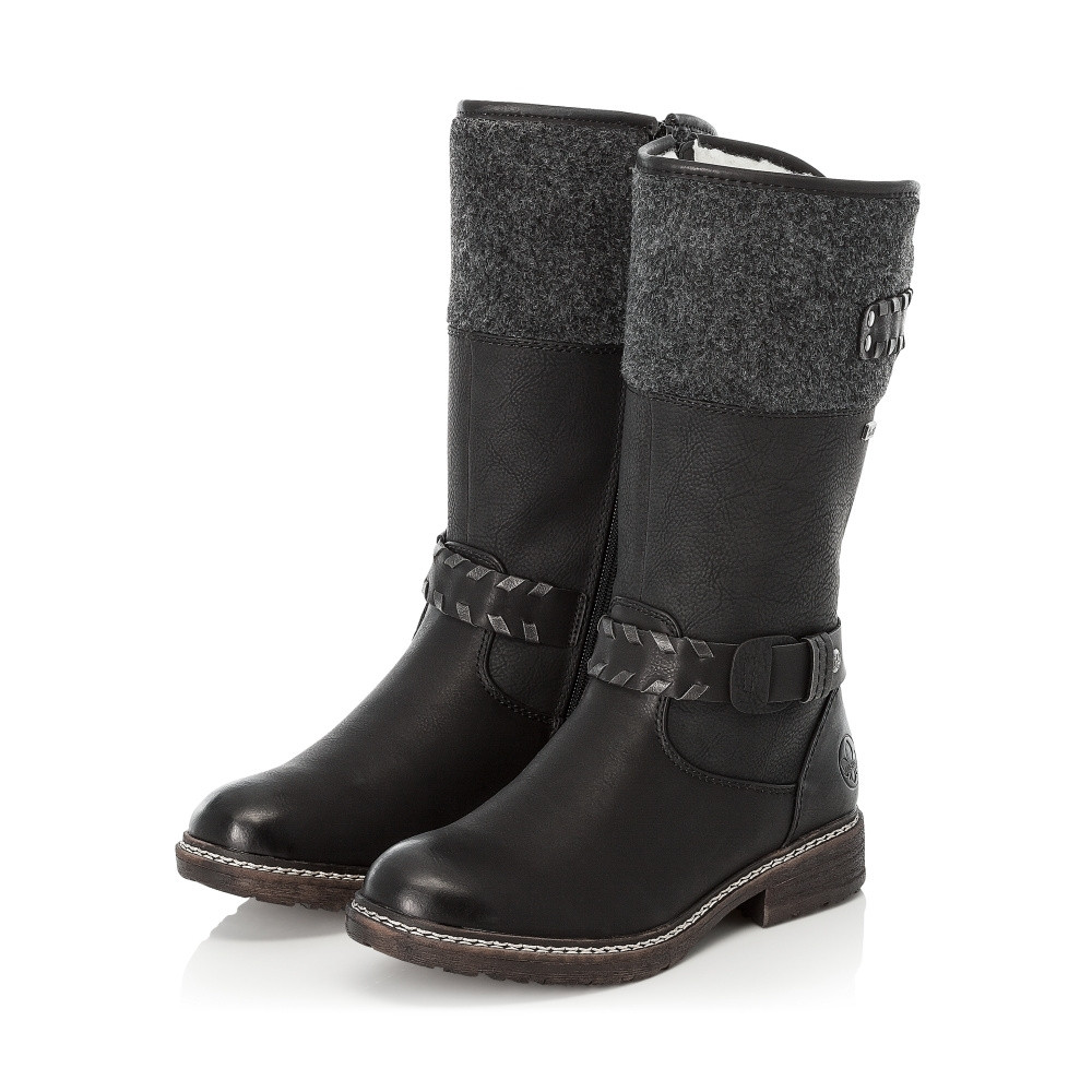 detail Dámské kozačky RIEKER RIE-1036747-W2 černá