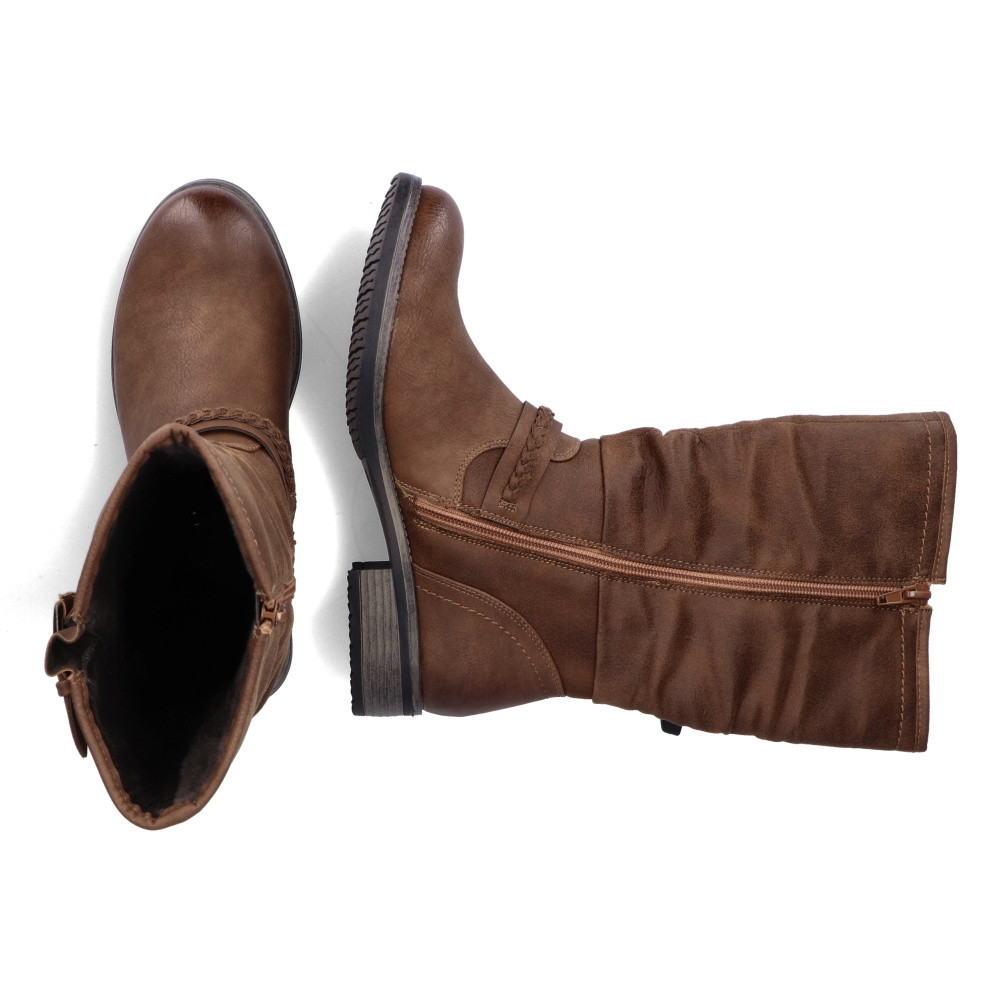 detail Dámské kozačky RIEKER 98860-22 hnědá W4