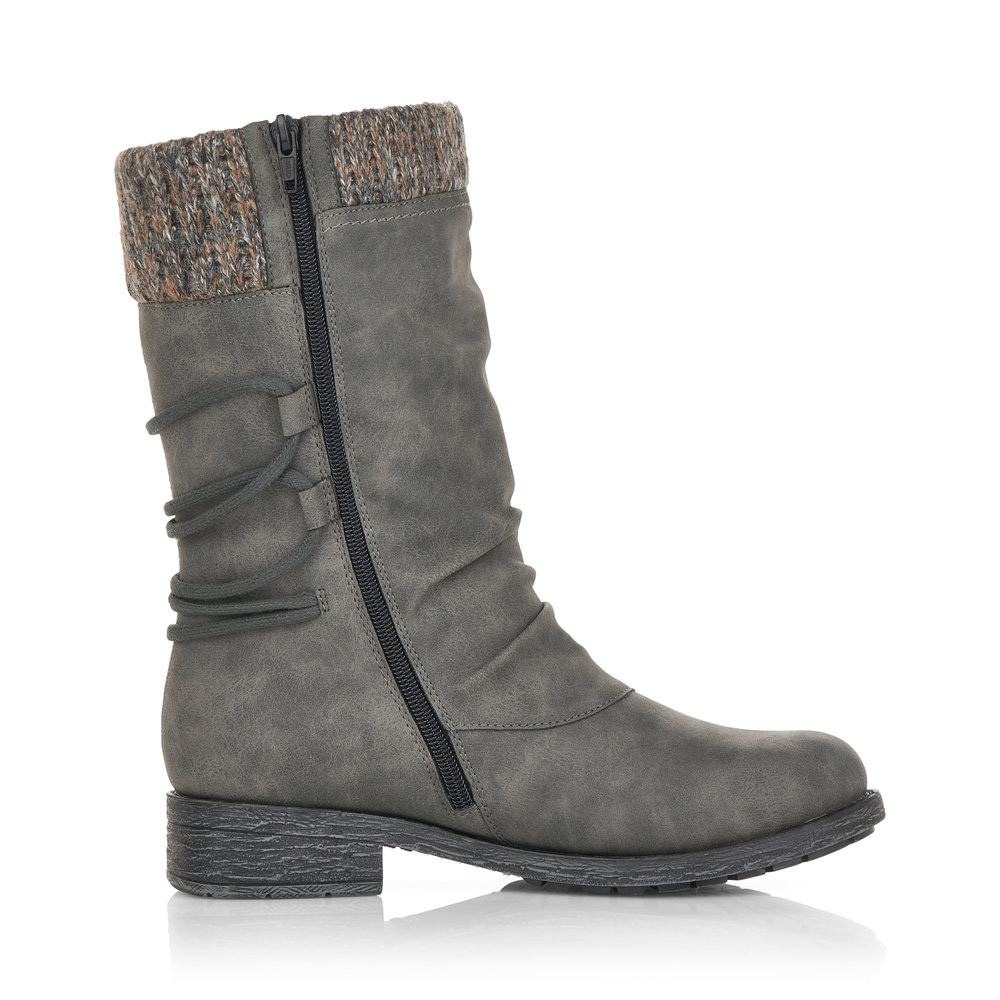 detail Dámské kozačky REMONTE RIE-1036817-W0 šedá