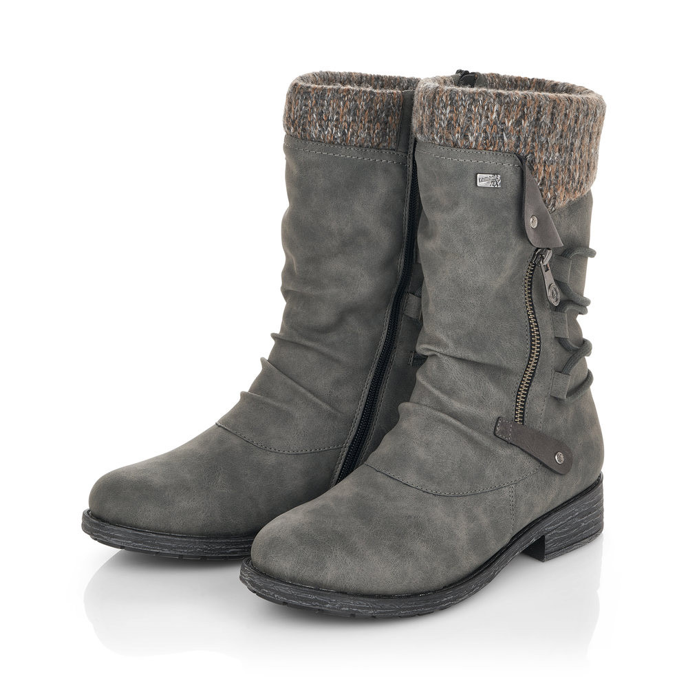 detail Dámské kozačky REMONTE RIE-1036817-W0 šedá