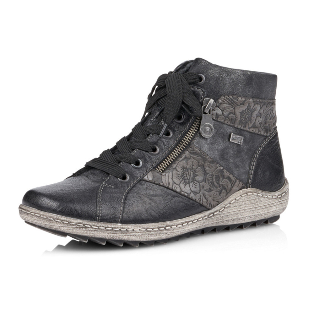 detail Dámská kotníková obuv REMONTE R1497-45 černá W3