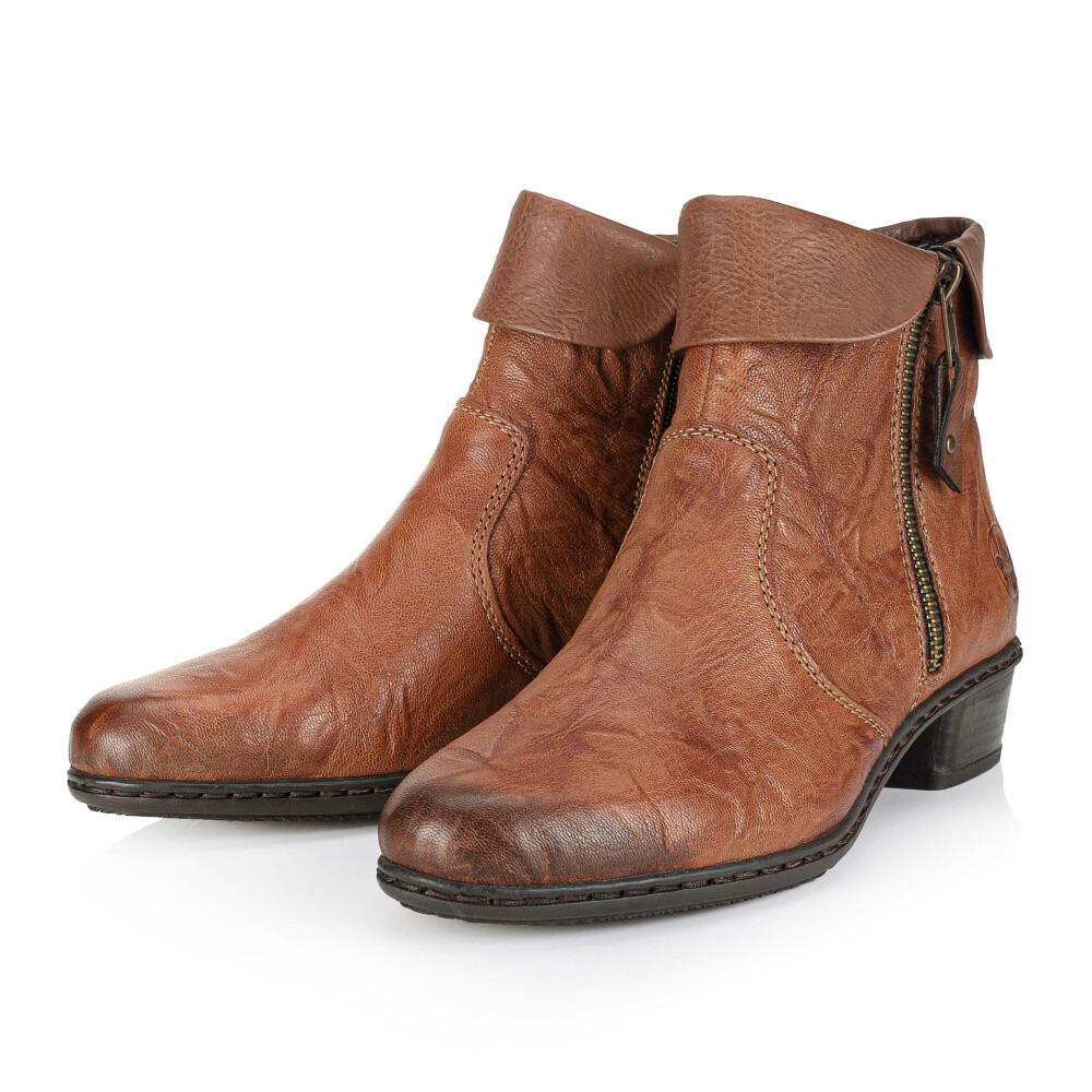 detail Dámská kotníková obuv RIEKER Y07A8-22 hnědá W5