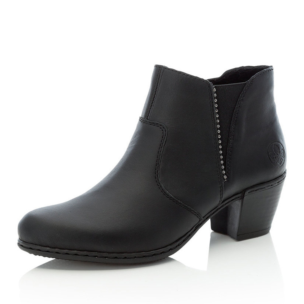 detail Dámská kotníková obuv RIEKER Y2170-01 černá W0