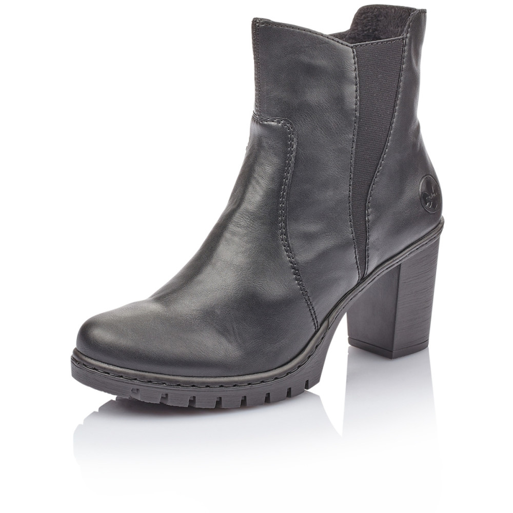 detail Dámská kotníková obuv RIEKER Y2554-01 černá W0