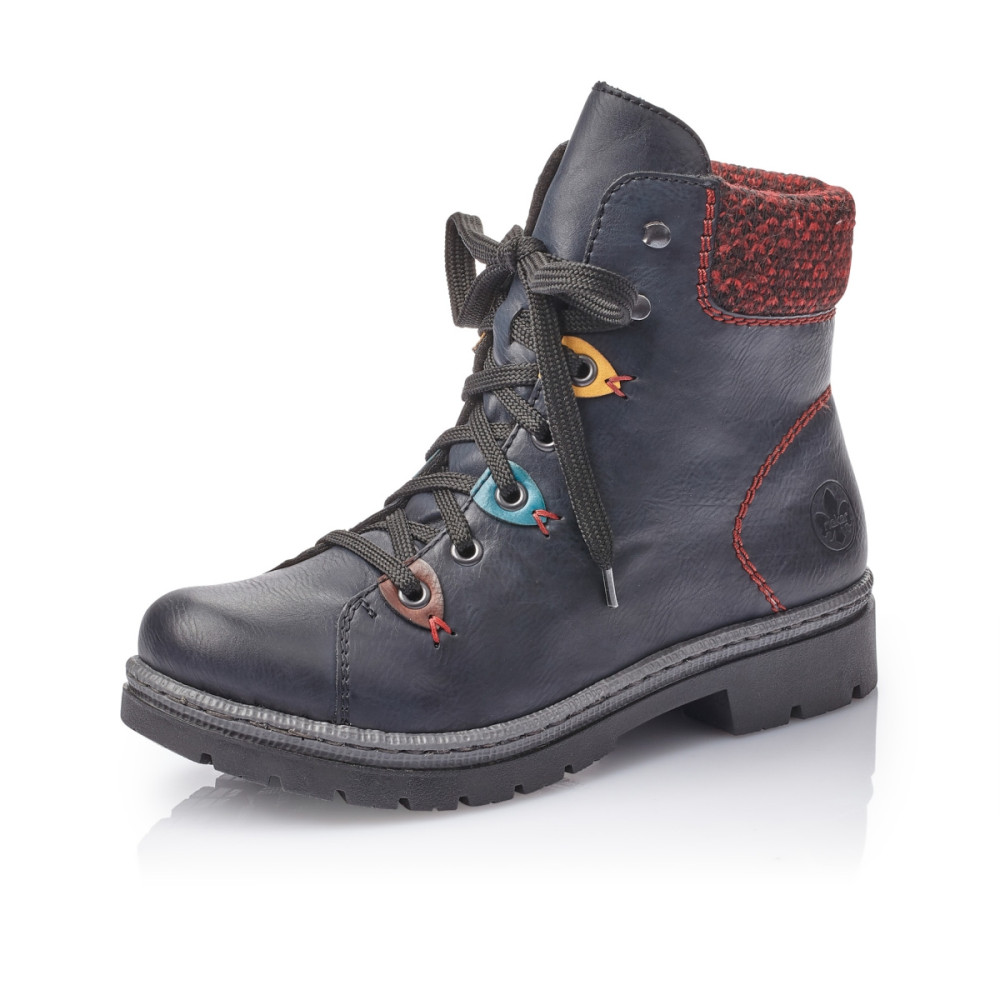 detail Dámská kotníková obuv RIEKER Y9433-14 modrá W1