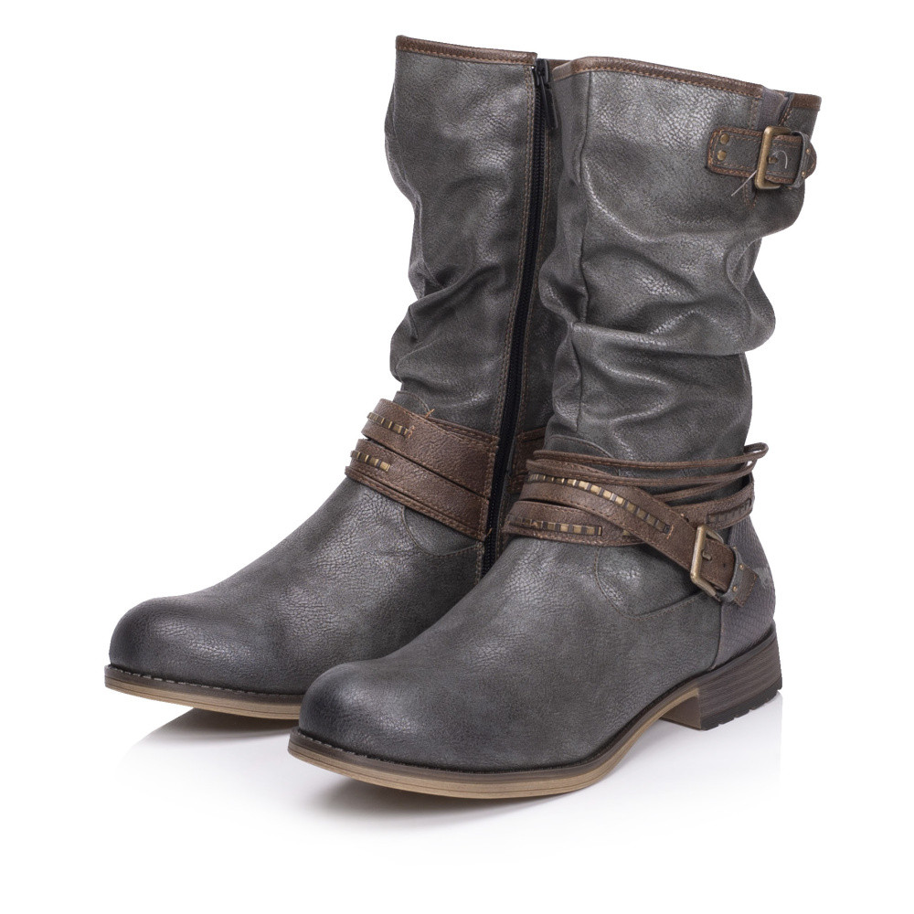 detail Dámské kozačky MUSTANG 1139624-259 šedá W2