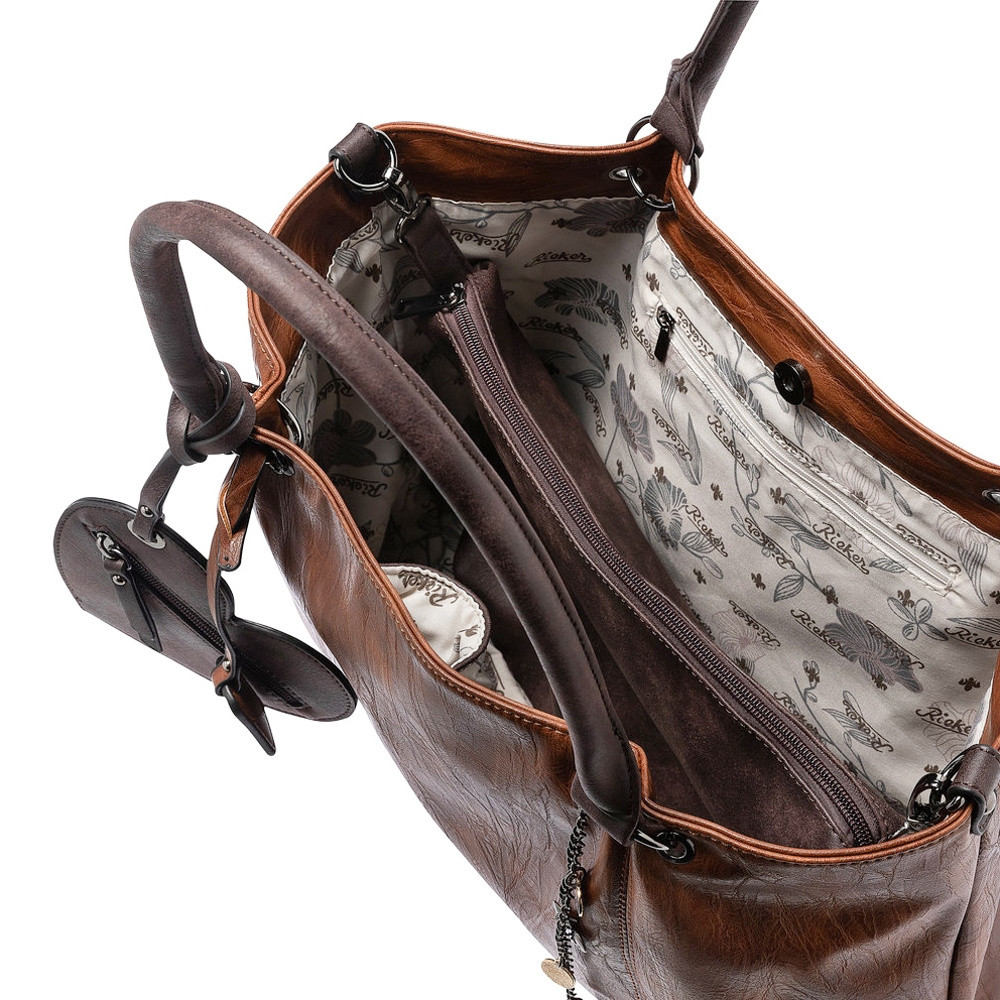 detail Dámská kabelka RIEKER H1200-22 hnědá W1