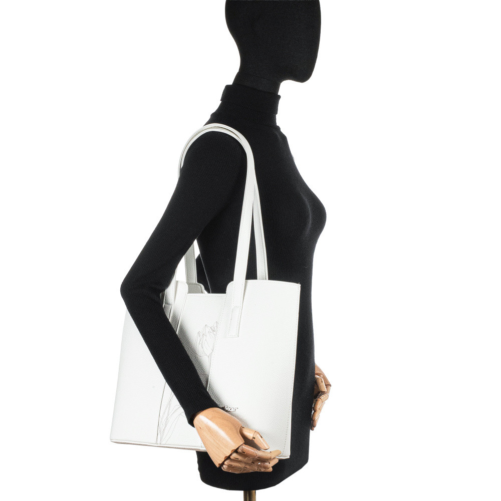 detail Dámská kabelka RIEKER C2549-110-TUL bílá S6