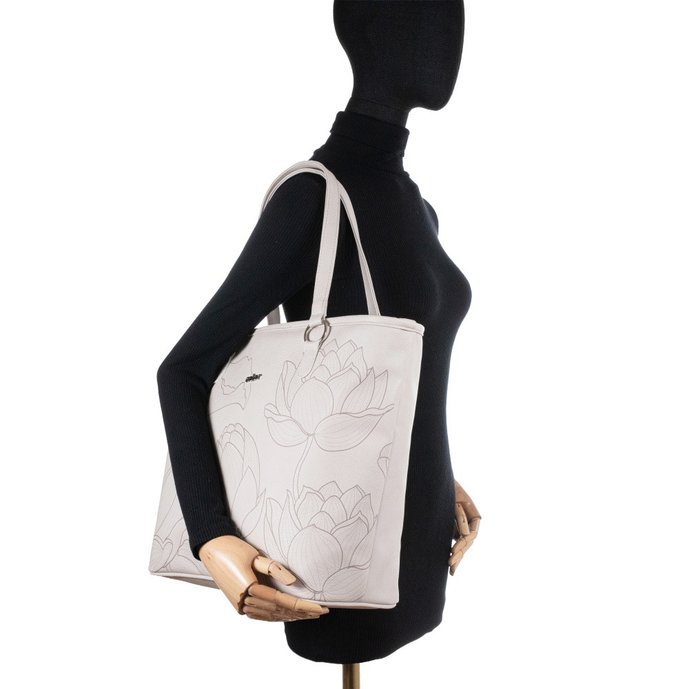 detail Dámská kabelka RIEKER C0009-168-LIL béžová S6