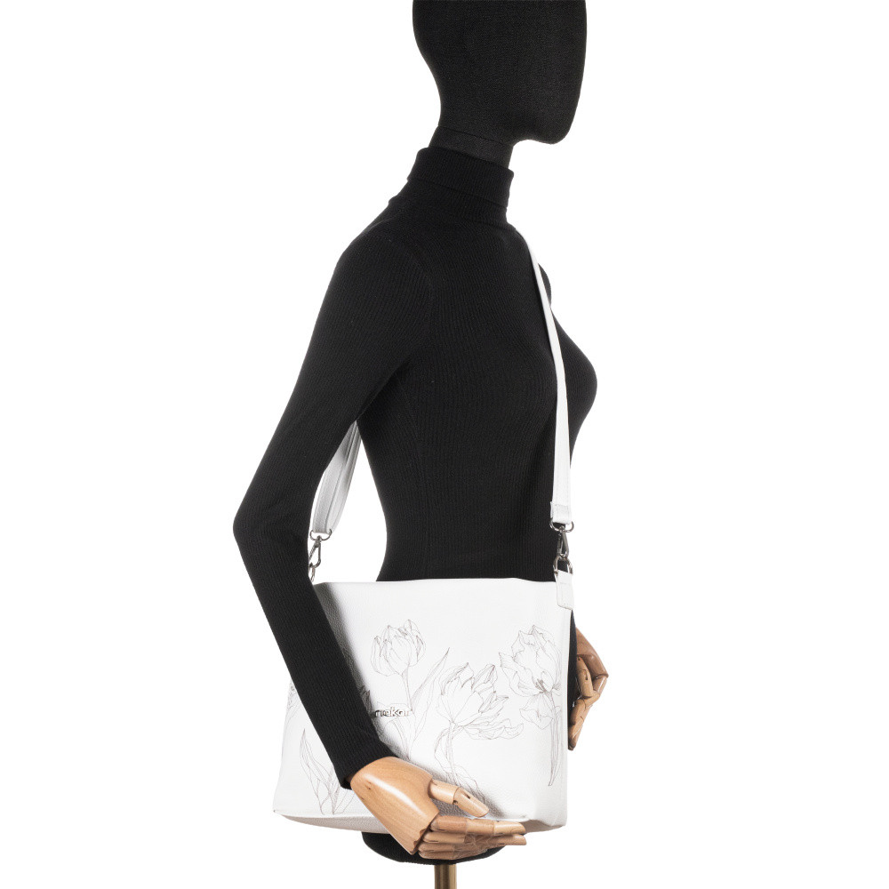 detail Dámská kabelka RIEKER C2230-110-TUL bílá S6