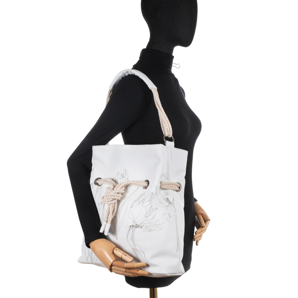 detail Dámská kabelka RIEKER C0156-110-TUL bílá S6