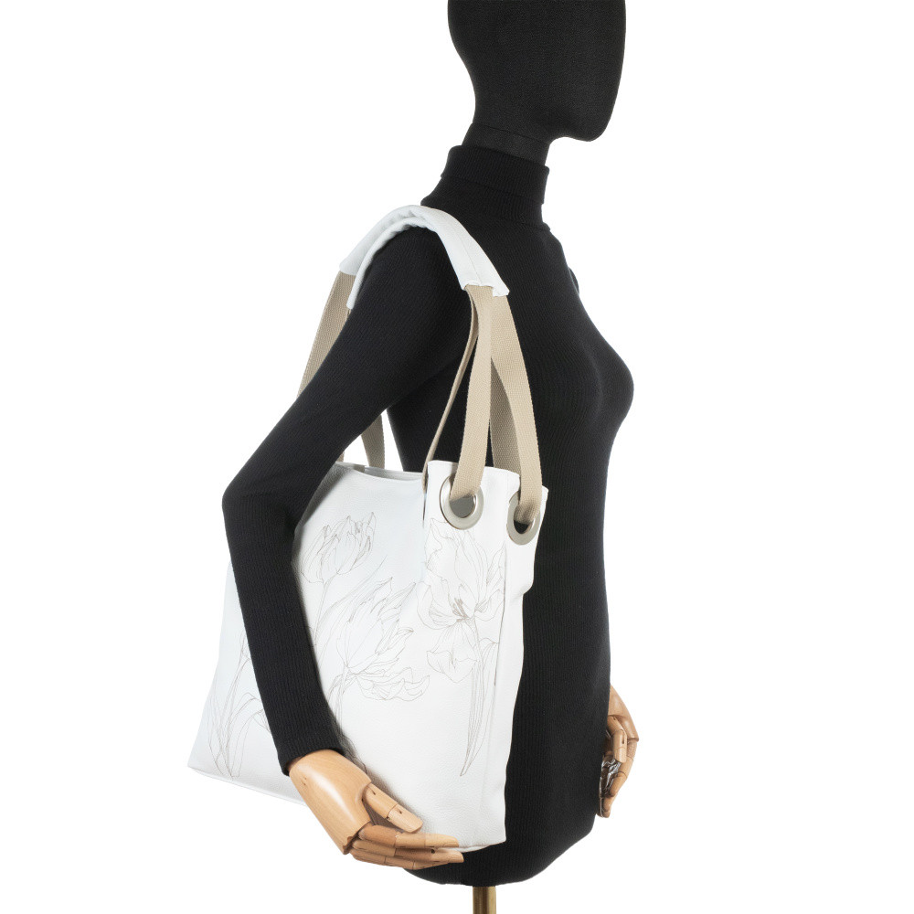 detail Dámská kabelka RIEKER C2101-110-TUL bílá S6