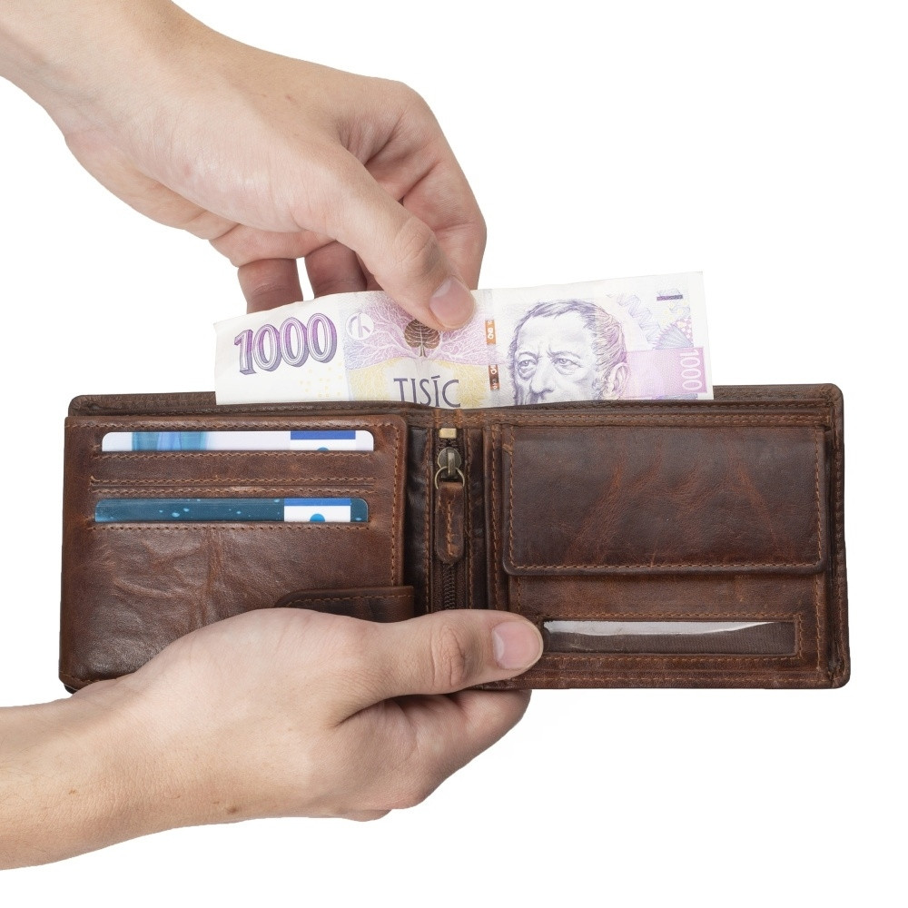 detail Pánská peněženka RIEKER 1007 hnědá W5