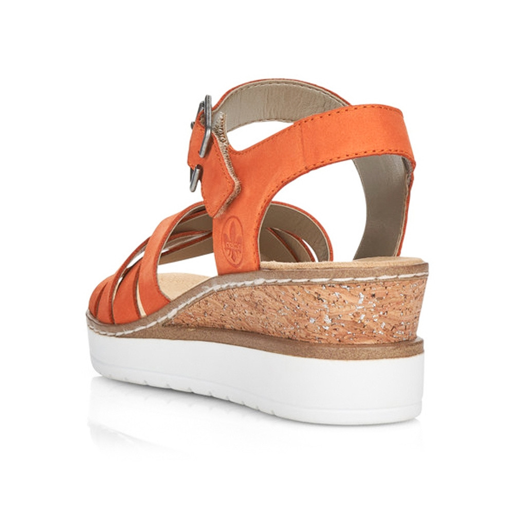detail Dámské sandály RIEKER RIE-10200473-S1 oranžová