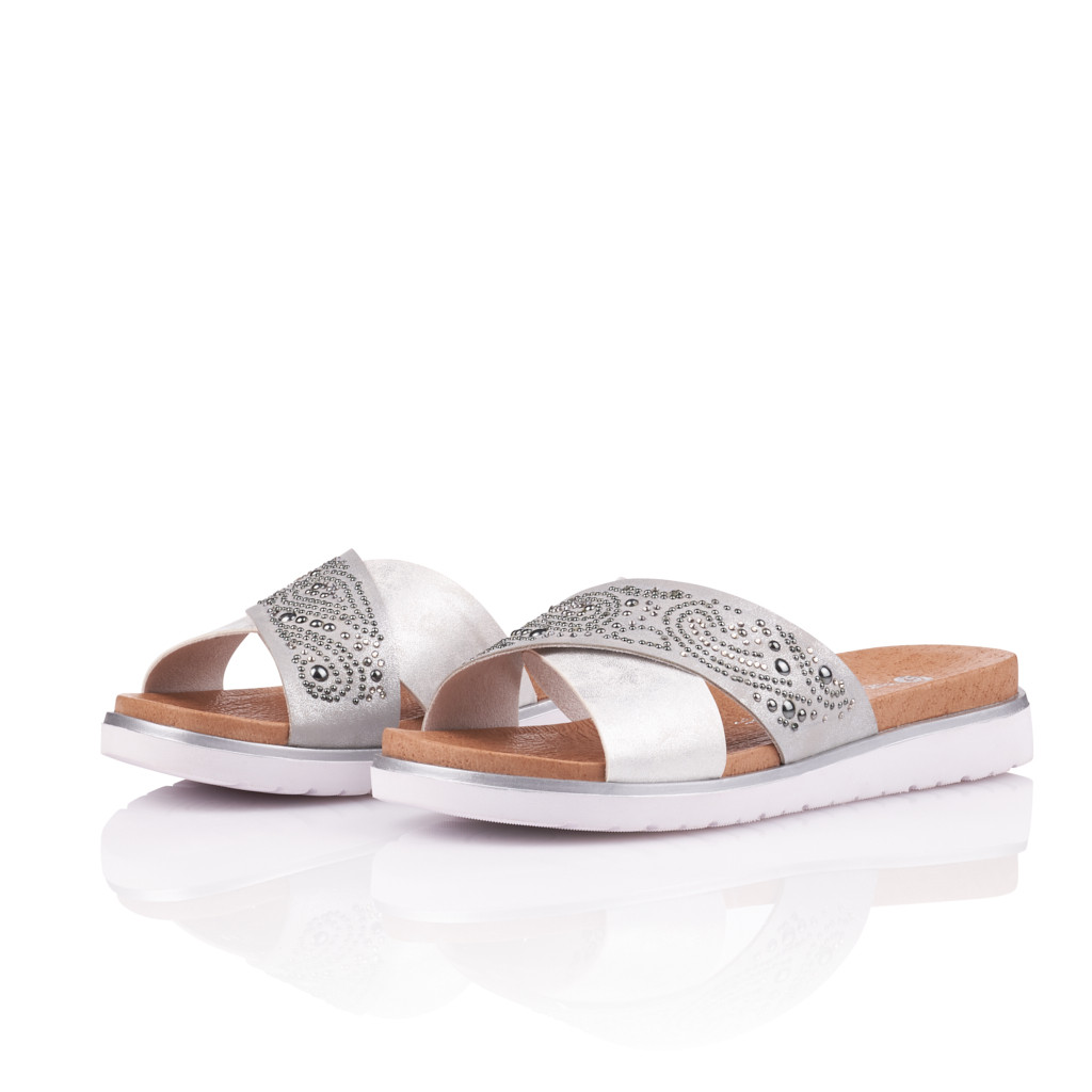 detail Dámské nadměrné nazouváky REMONTE D4050-90 SILBER/PLATIN F/S 9