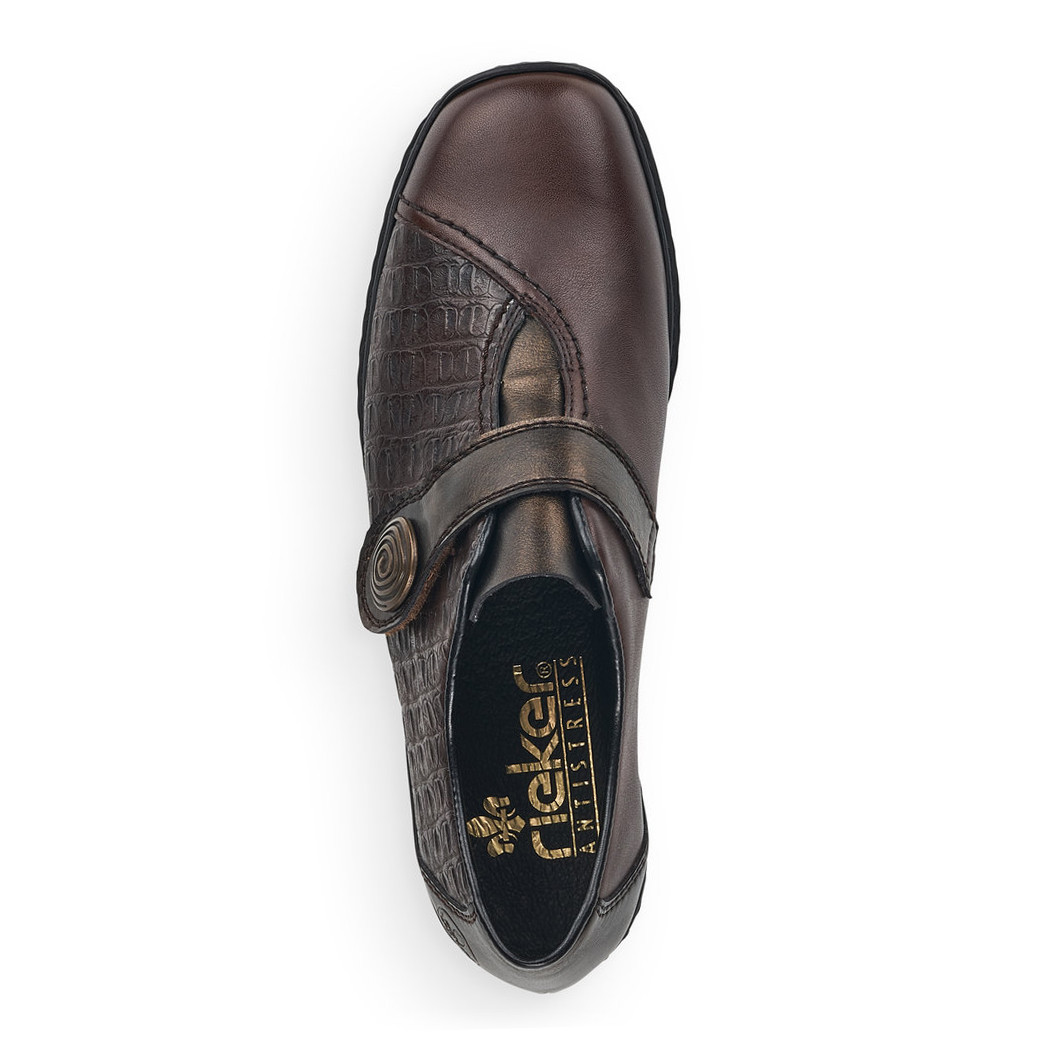 detail Dámské polobotky RIEKER RIE-10101505-W1 hnědá