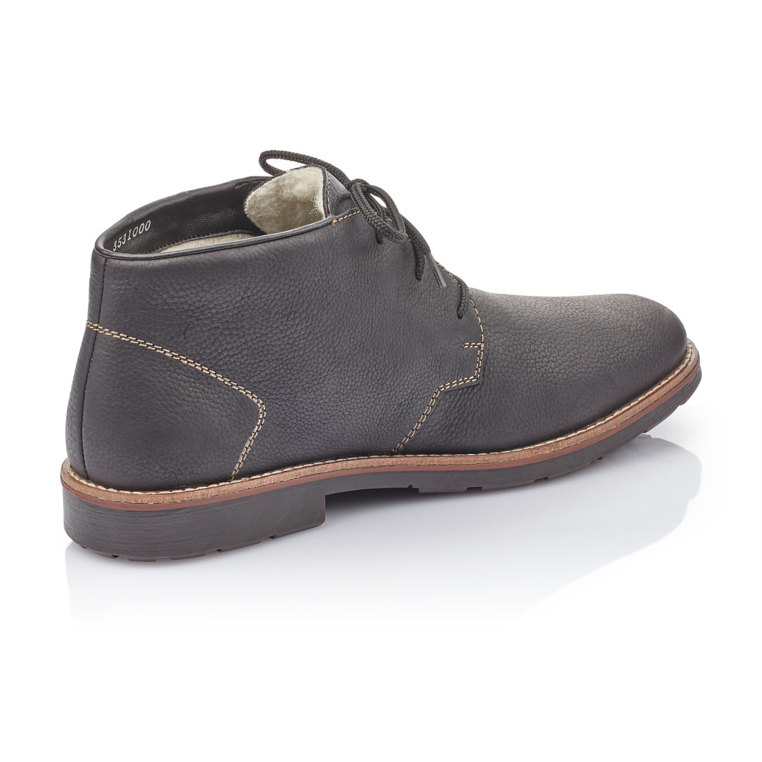 detail Pánská kotníková obuv RIEKER 35310-00 černá W1