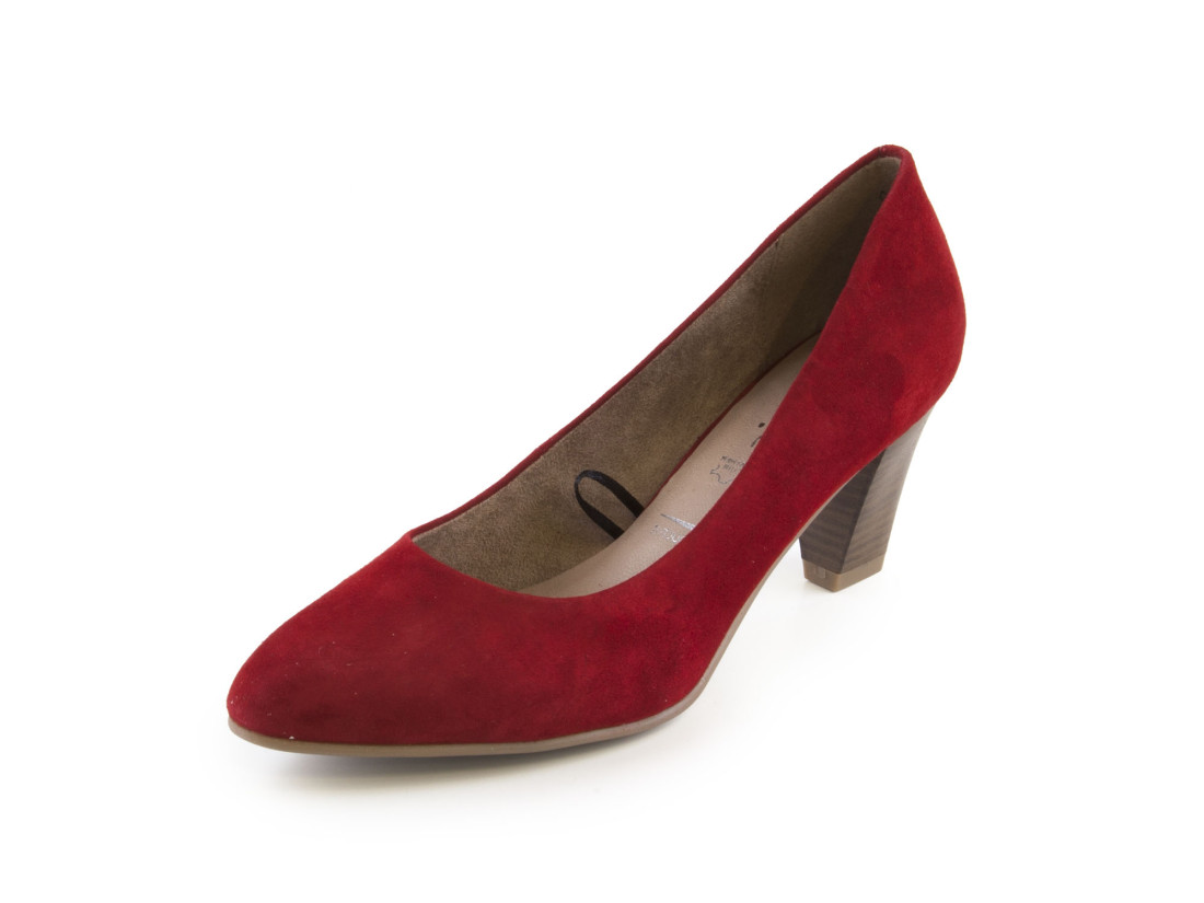 detail Dámské vínové lodičky TAMARIS 1-1-22414-37 CHILI SUEDE 590