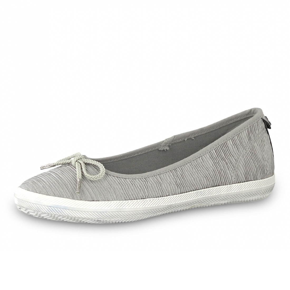 detail Dámské šedé baleríny TAMARIS 1-1-22112-22 GREY STRUCTURE 212
