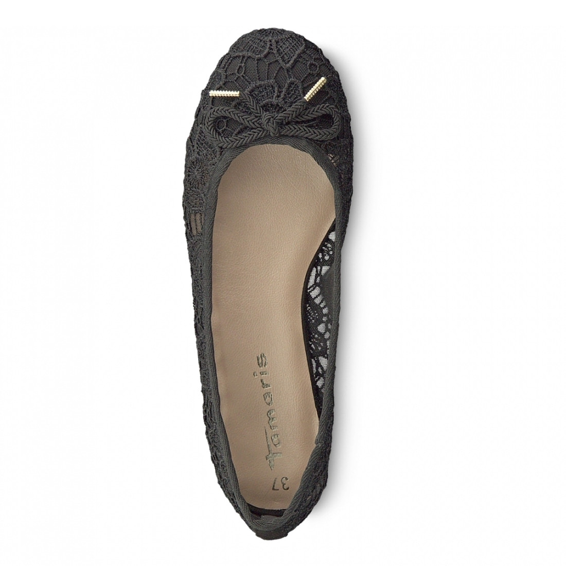 detail Dámské baleríny TAMARIS 1-1-22142-22 BLACK MACRAMEE 014