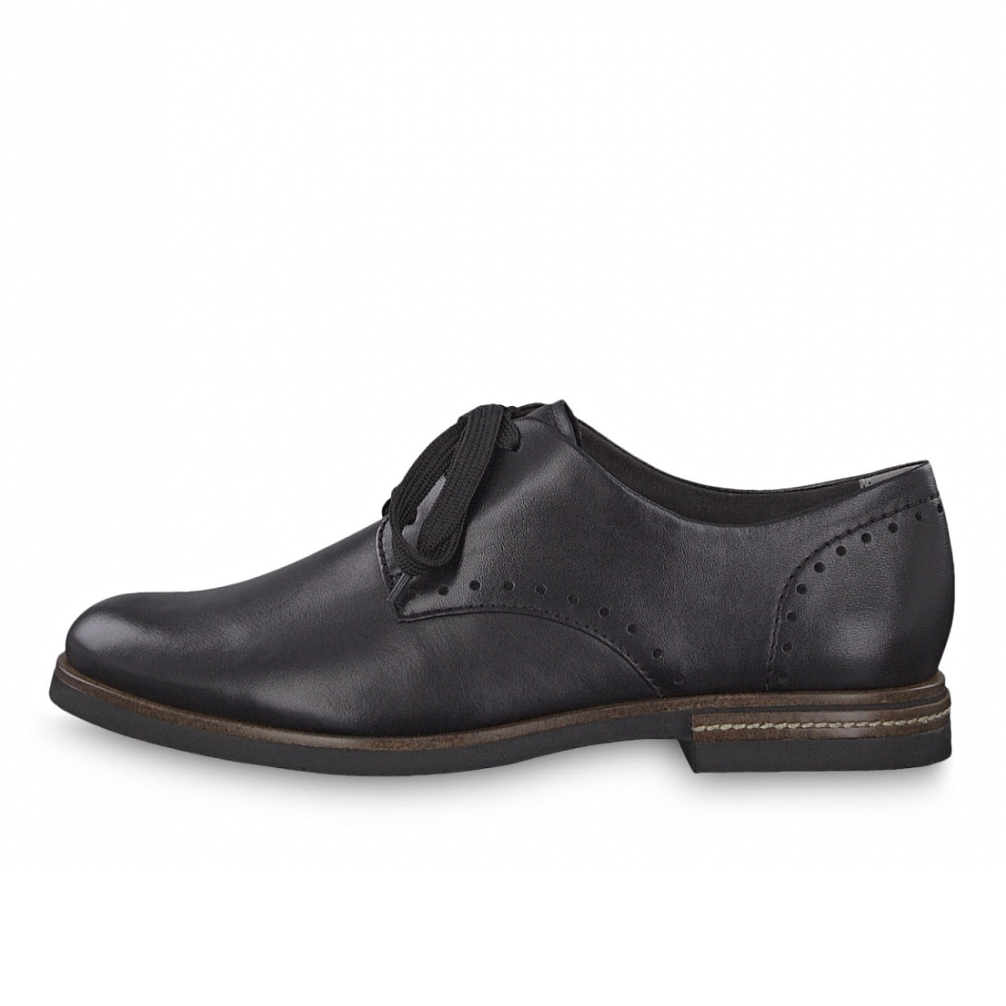 detail Dámské černé polobotky TAMARIS 1-1-23205-22 BLACK LEATHER 003