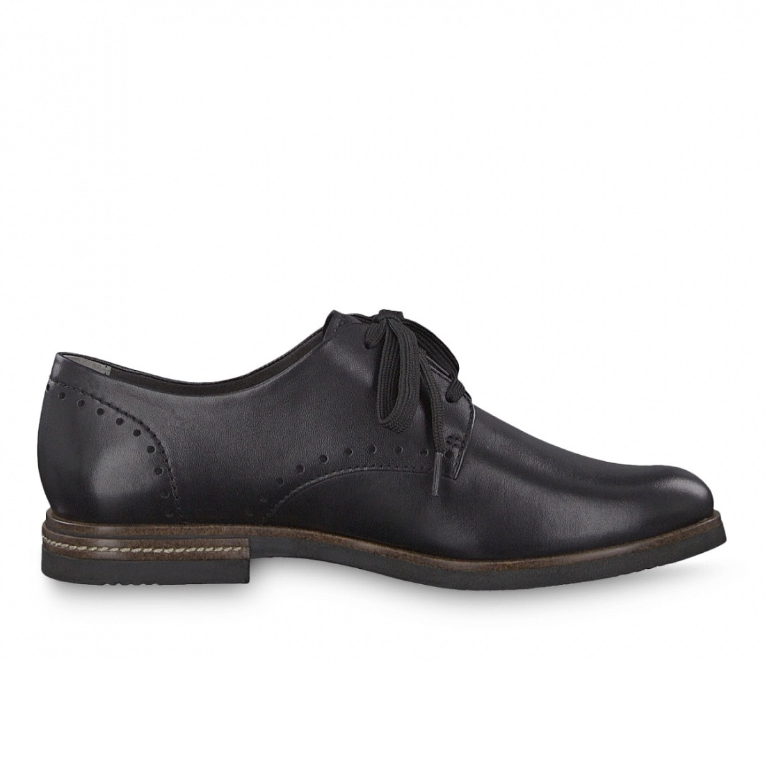 detail Dámské černé polobotky TAMARIS 1-1-23205-22 BLACK LEATHER 003