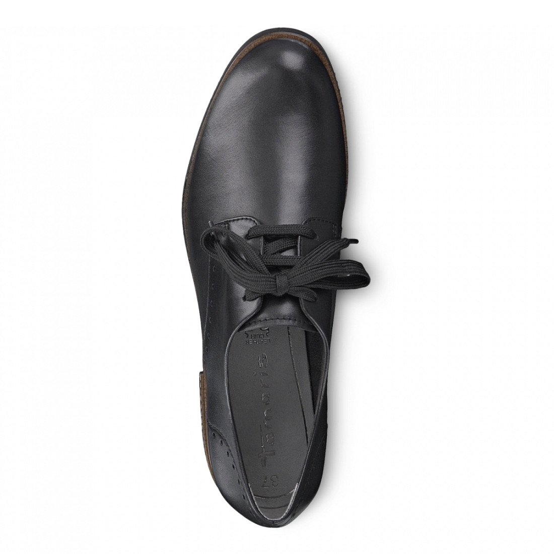 detail Dámské černé polobotky TAMARIS 1-1-23205-22 BLACK LEATHER 003