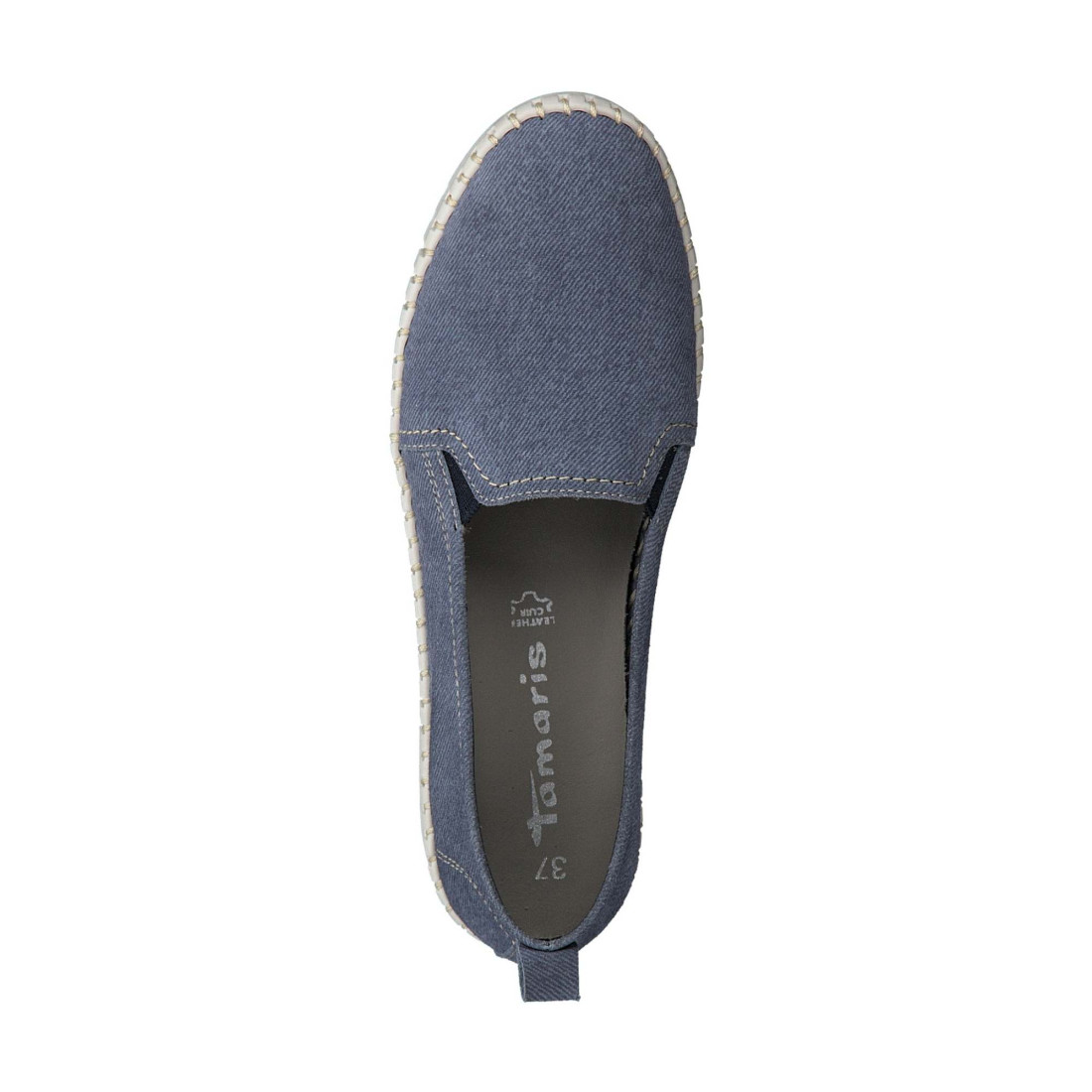 detail Dámské modré mokasíny TAMARIS 1-1-24625-22 JEANS STR. 889