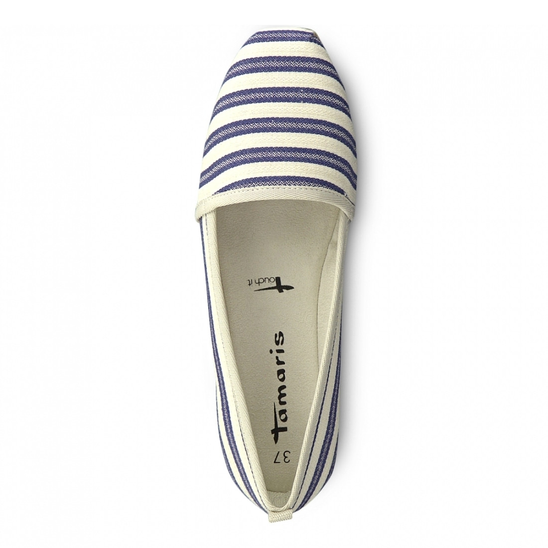 detail Dámské modré baleríny TAMARIS 1-1-24668-22 NAVY STRIPES 865
