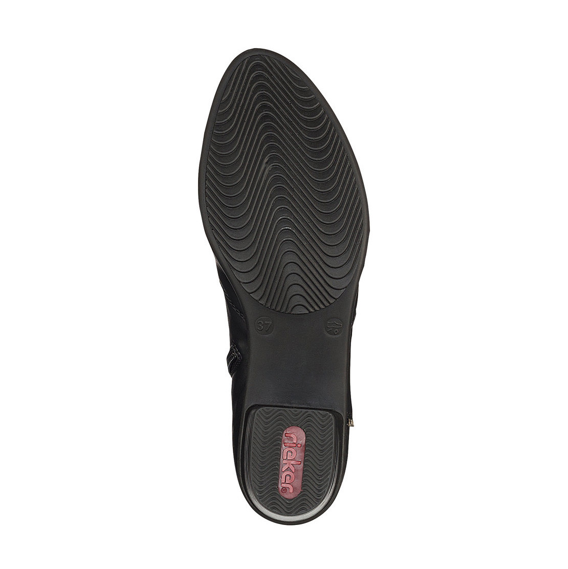 detail Dámská kotníková obuv RIEKER Y0768-02 černá W0