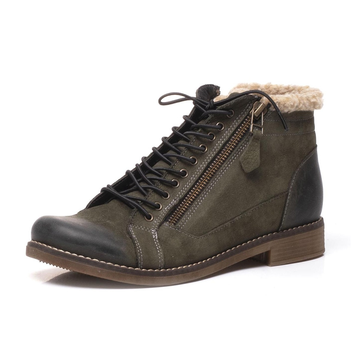 detail Dámská kotníková kotníková obuv IBERIUS 051-0509-402 KHAKI H/W 8