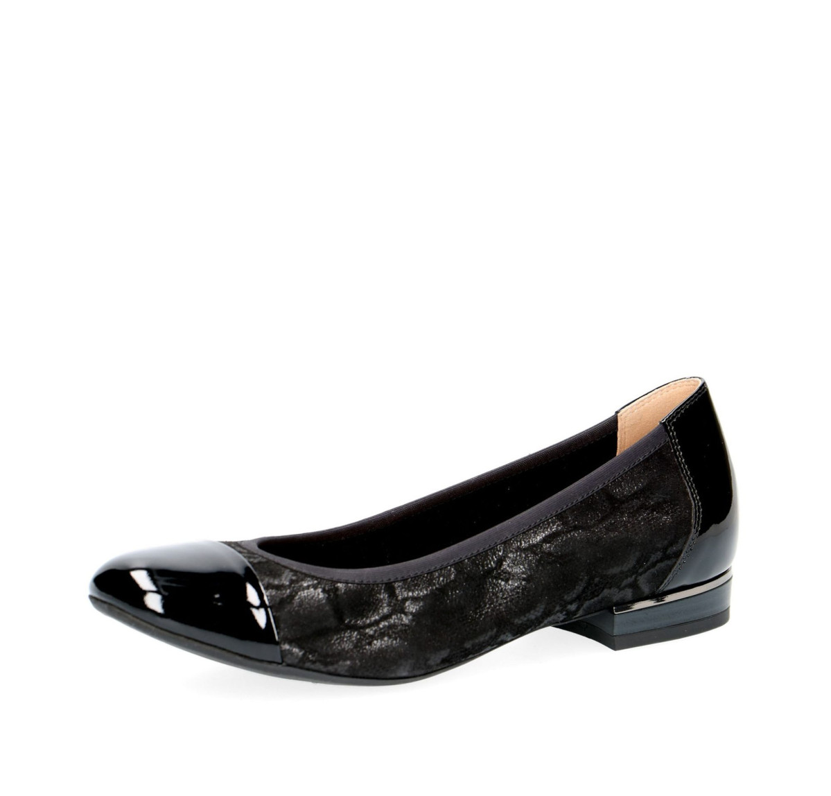 detail Dámské černé baleríny CAPRICE 9-9-22156-22 BLACK SUEDE CO 040