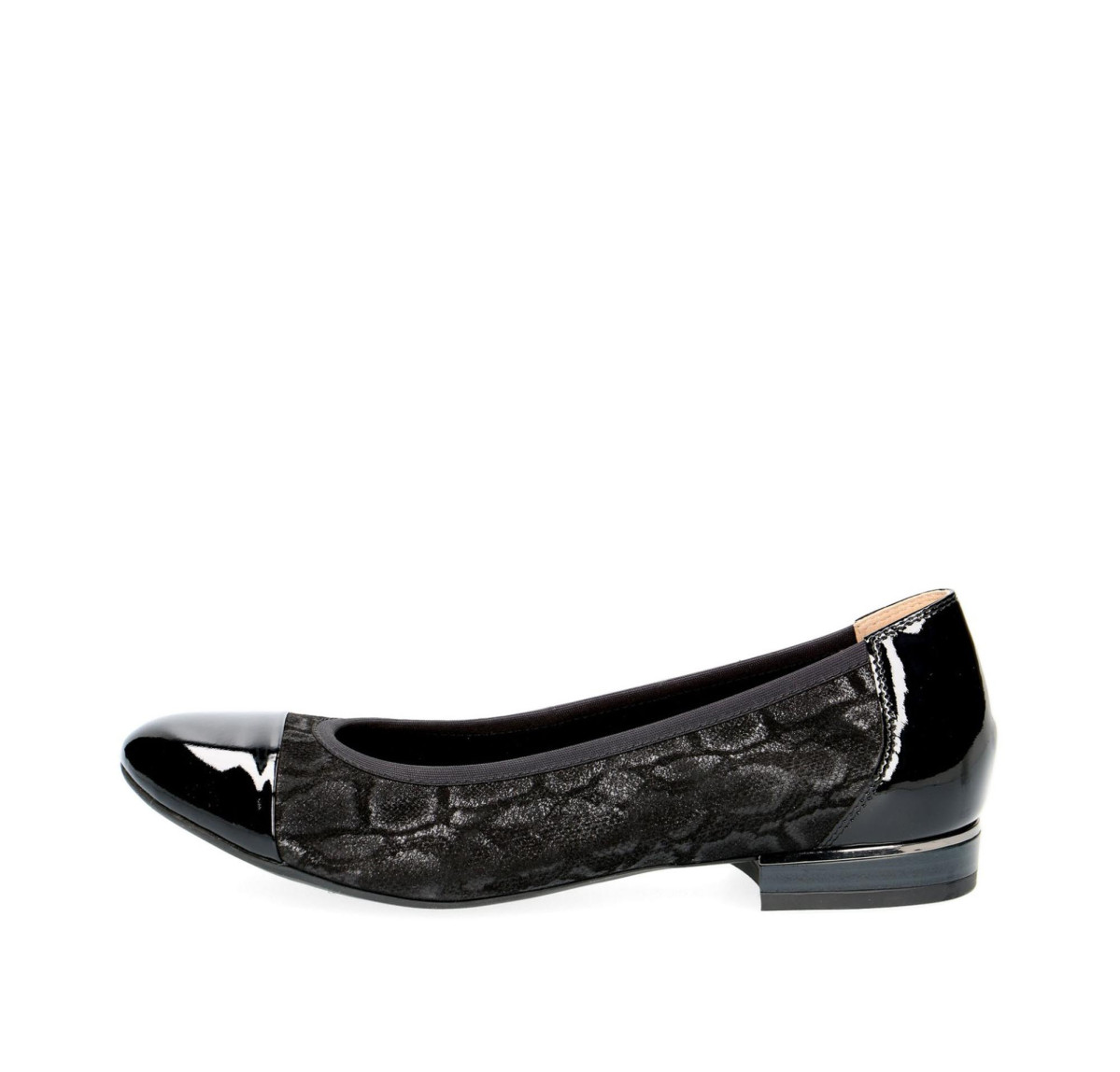 detail Dámské černé baleríny CAPRICE 9-9-22156-22 BLACK SUEDE CO 040