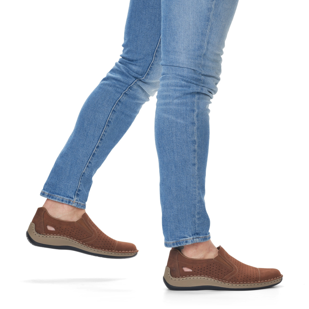 detail Pánské mokasíny RIEKER 05286-24 hnědá S5