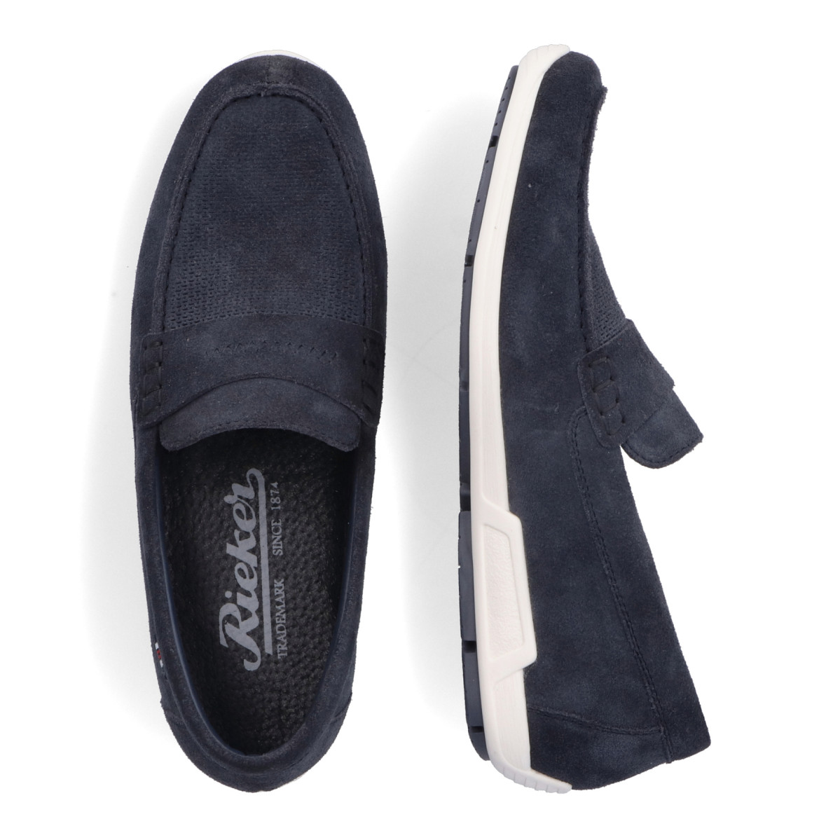 detail Pánské mokasíny RIEKER 09050-14 modrá S3